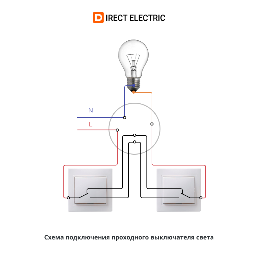Инструкция по подключению одноклавишного выключателя